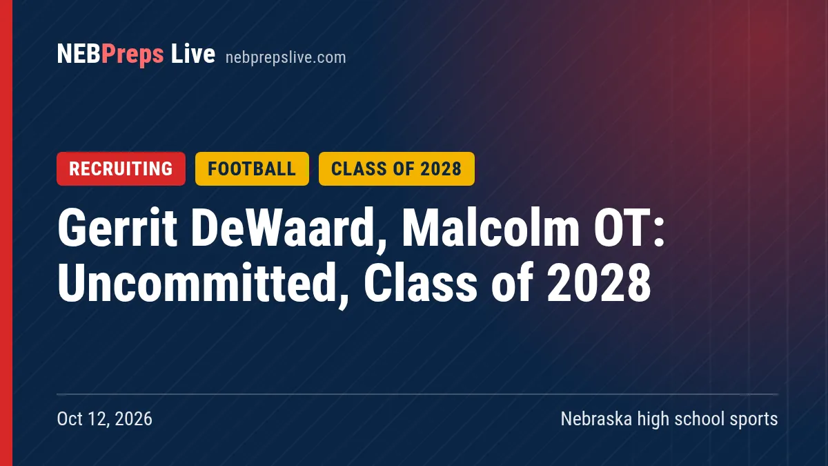 Gerrit DeWaard, Malcolm OT: Uncommitted, Class of 2028