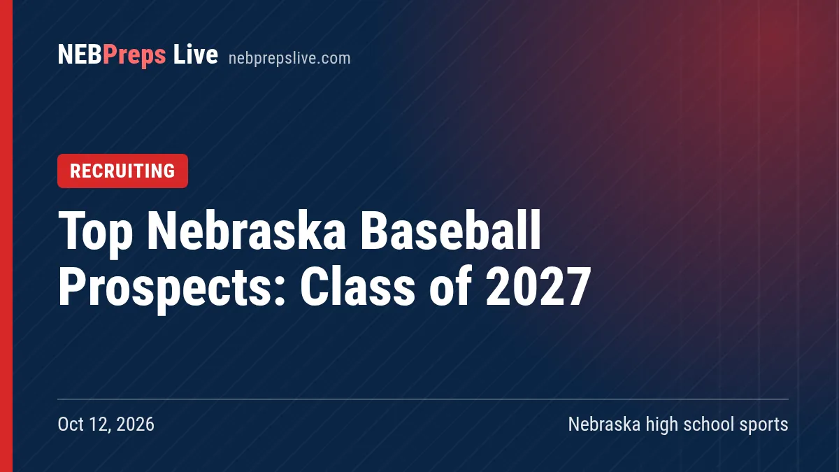 Top Nebraska Baseball Prospects: Class of 2027
