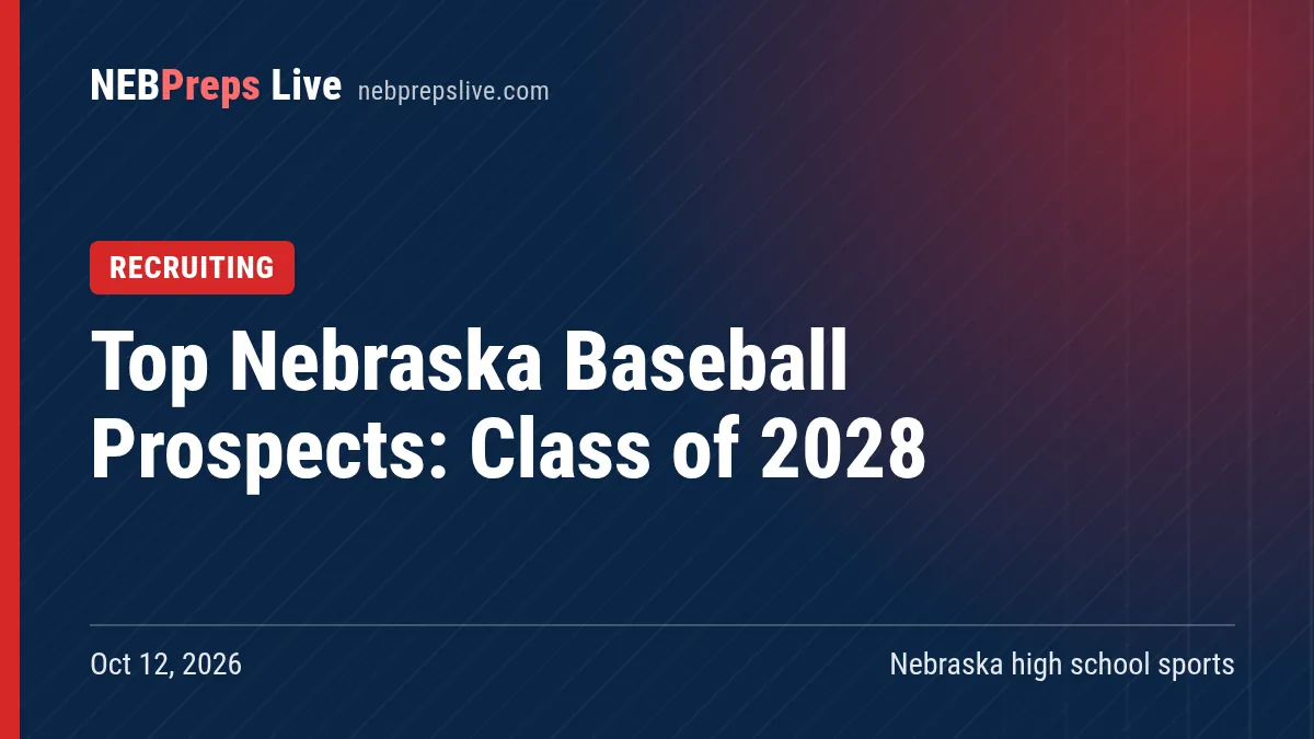 Top Nebraska Baseball Prospects: Class of 2028