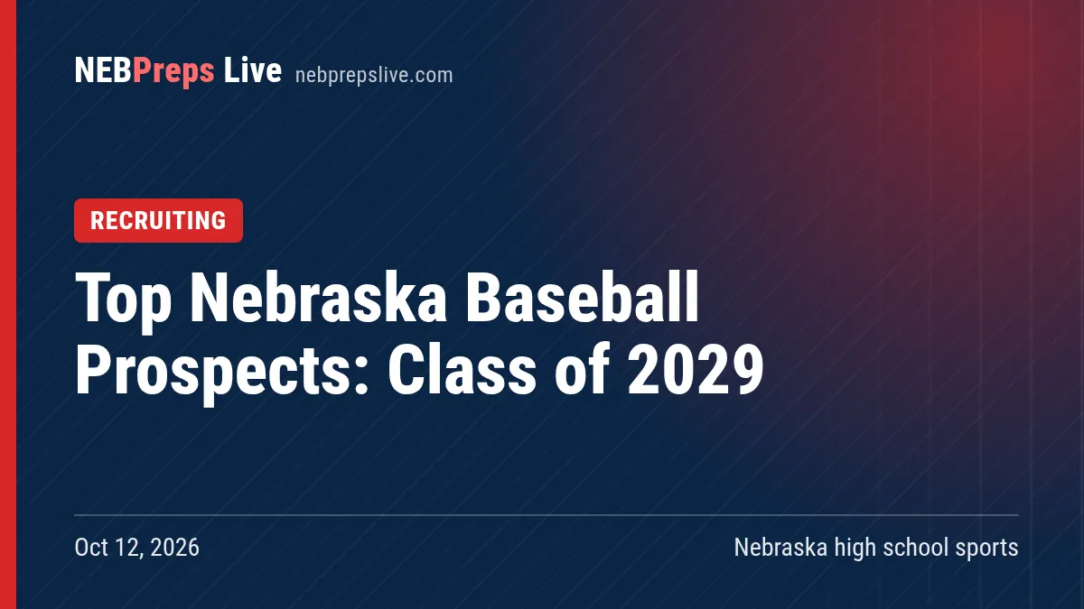 Top Nebraska Baseball Prospects: Class of 2029